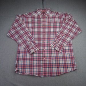 Ariat Pro Series Shirt Mens Large‎ Red Plaid  Button Down LS Stretch Western